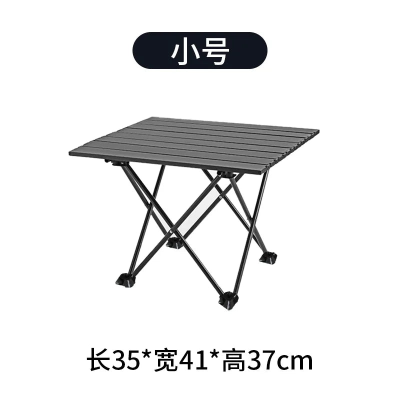 Simple Roll-Up Folding Camping Table | Portable Small Outdoor Table for Fishing Picnic BBQ Street Stall