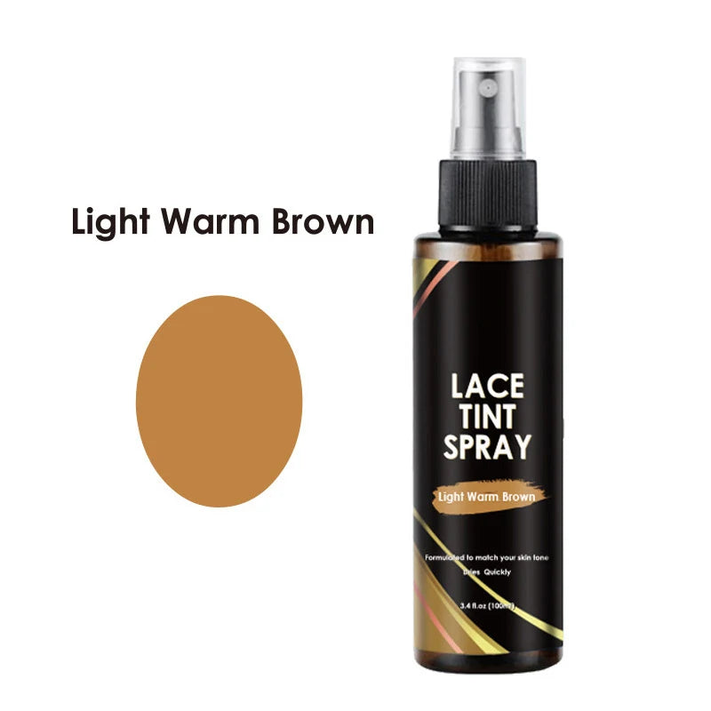 Lace Tint Spray For Lace Wigs Dark Brown Middle Brown Light Brown Lace Tint Spray For Closures, Wigs And Closure Front 100Ml