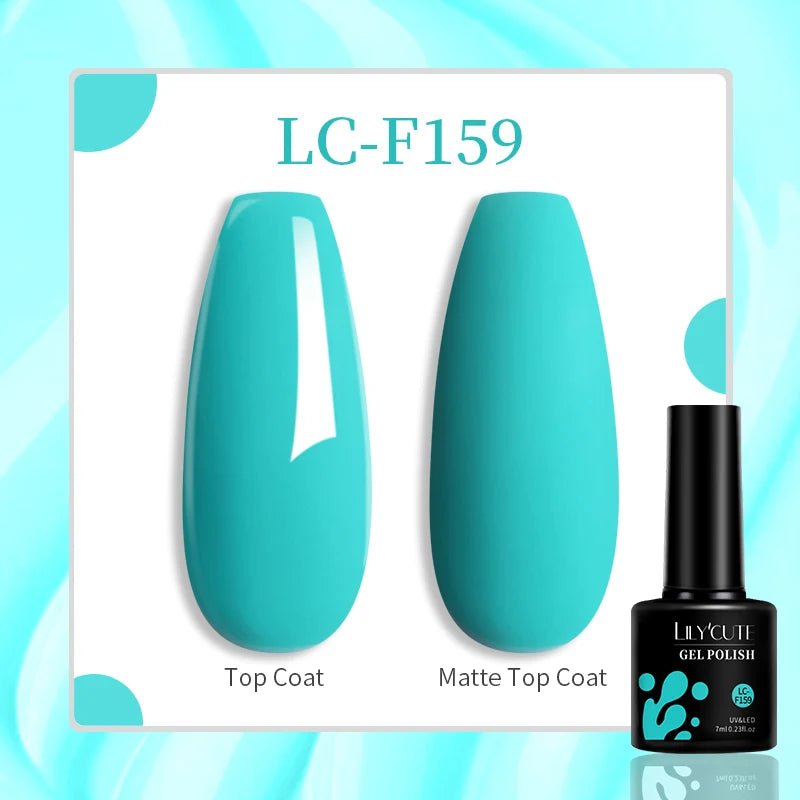 LILYCUTE Glitter Gel Nail Polish Sequins Semi Permanent UV Gel Colorful Gel Polish Soak Off UV LED Nail Gel Varnish For Manicure