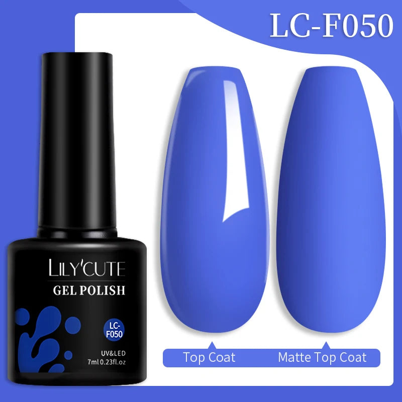 LILYCUTE 7ML 184 Colors Nail Gel Polish Shining Red Glitter Semi Permanent Nail Art Varnish Long Lasting UV LED Gel Manicure