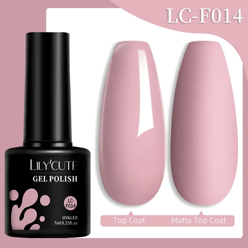 LILYCUTE 7ML 184 Colors Nail Gel Polish Shining Red Glitter Semi Permanent Nail Art Varnish Long Lasting UV LED Gel Manicure