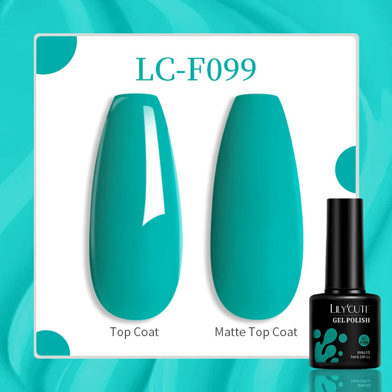 LILYCUTE 7ML Gel Nail Polish High Saturation Color For Manicure Vernis Semi Permanent Nail Art Base Top Coat UV Nail Polish