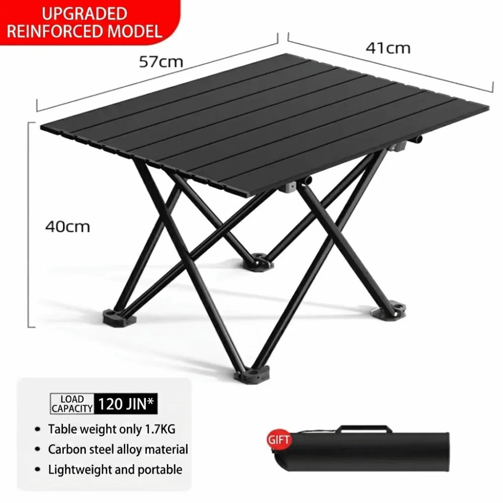Carbon Steel Alloy Folding Table X Frame Slatted Top Portable Table Lightweight Reinforced Heavy Duty Outdoor Table Market Stall