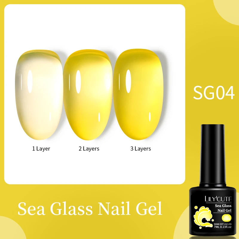 LILYCUTE Glitter Gel Nail Polish Sequins Semi Permanent UV Gel Colorful Gel Polish Soak Off UV LED Nail Gel Varnish For Manicure