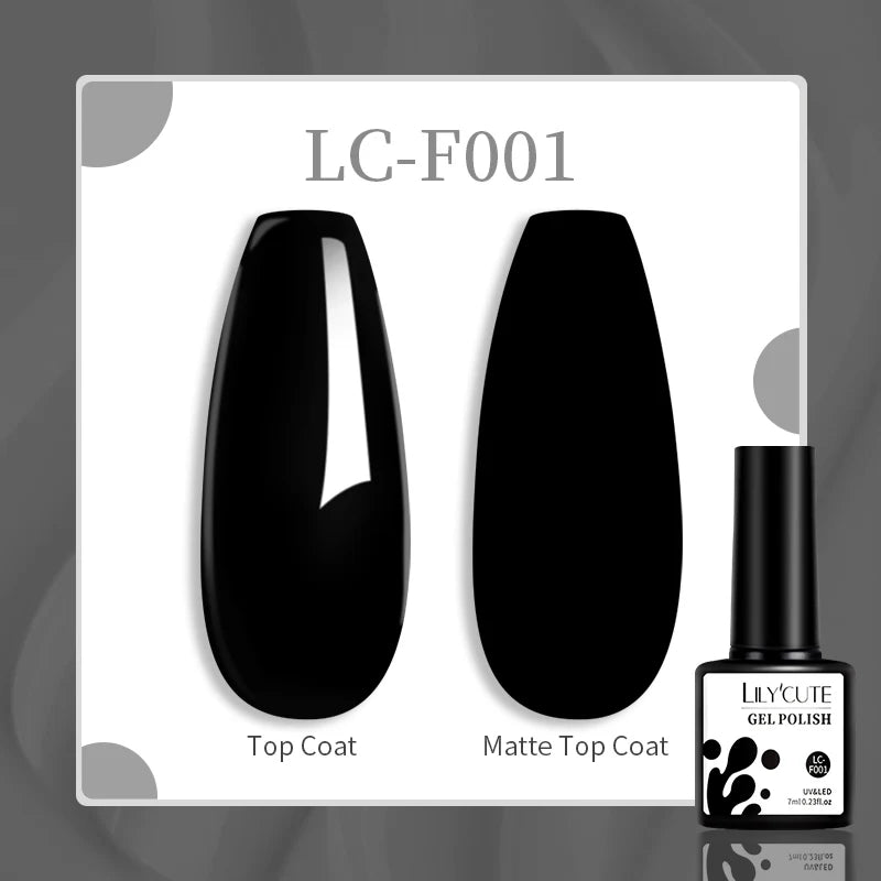 LILYCUTE 7ML Colorful Gel Nail Polish 129 Colors Long Lasting For Manicure Semi Permanent Base Top Coat Nail Art UV Gel Varnish