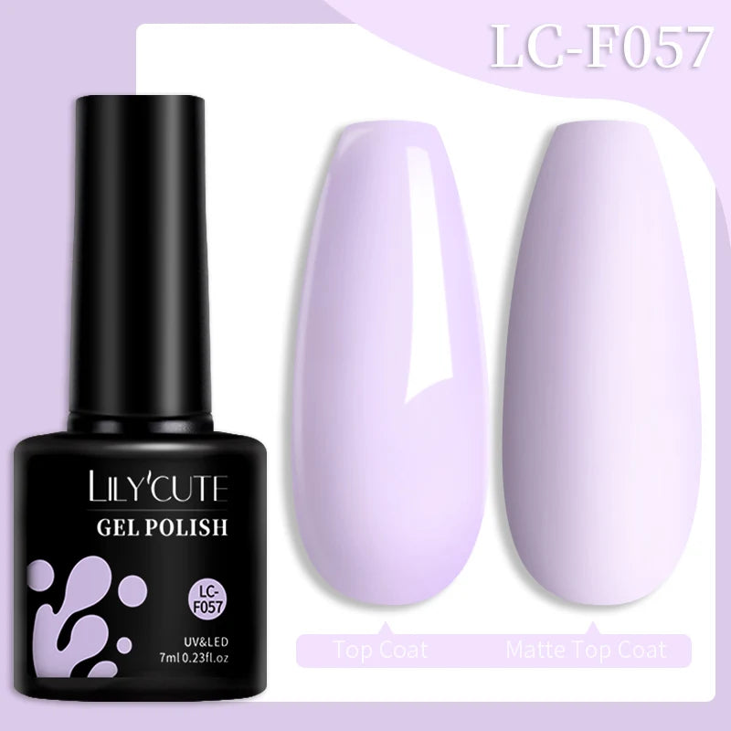 LILYCUTE 7ML 184 Colors Nail Gel Polish Shining Red Glitter Semi Permanent Nail Art Varnish Long Lasting UV LED Gel Manicure