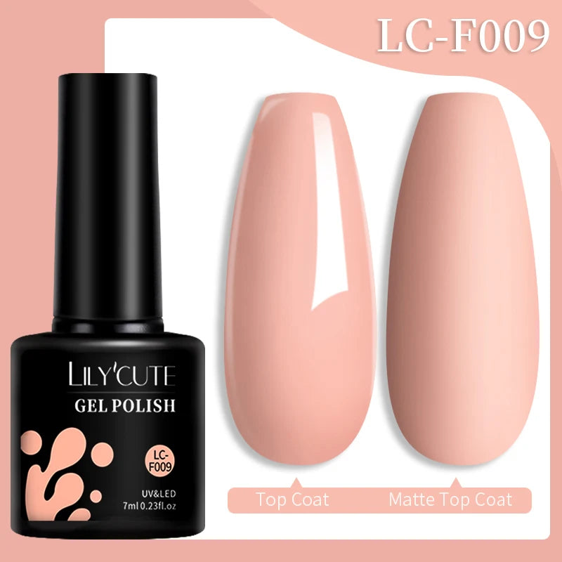 LILYCUTE 7ML 184 Colors Nail Gel Polish Shining Red Glitter Semi Permanent Nail Art Varnish Long Lasting UV LED Gel Manicure