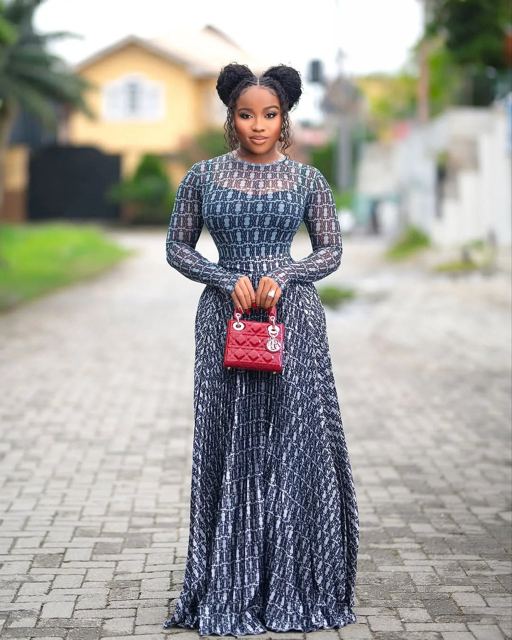 Women Two Piece Sets Skirt Set Round Neck Full Sleeve Print Tops Long Skirts A Line High Waist Y2k Streetwear Elegant 2026