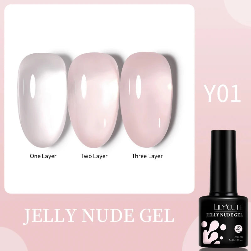 LILYCUTE Glitter Gel Nail Polish Sequins Semi Permanent UV Gel Colorful Gel Polish Soak Off UV LED Nail Gel Varnish For Manicure