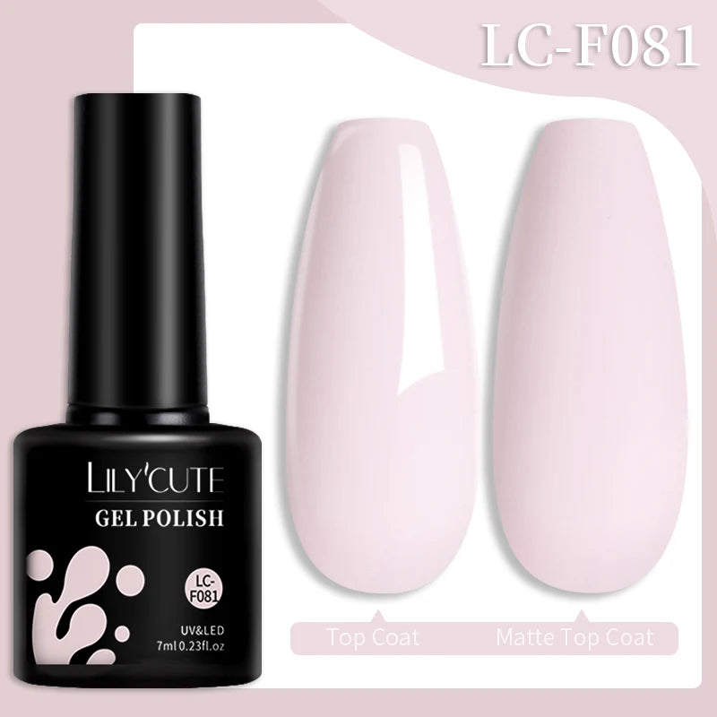 LILYCUTE 7ML 184 Colors Nail Gel Polish Shining Red Glitter Semi Permanent Nail Art Varnish Long Lasting UV LED Gel Manicure