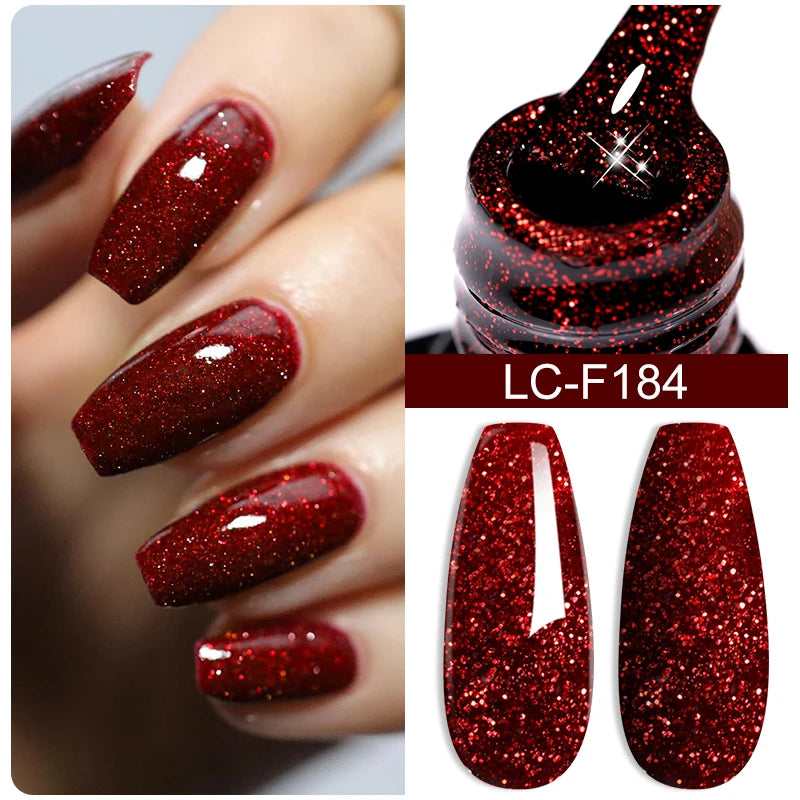 LILYCUTE 7ml Coffee Brown Dark Red Winter Nail Gel Polish Autumn Winter Color Semi Permanent Soak Off UV LED Varnish