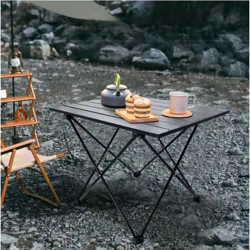 Ultra-Lightweight Aluminum Folding Camping Table - Heavy Duty Portable Outdoor Picnic & BBQ Table, Compact for Travel