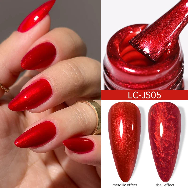 LILYCUTE Glitter Gel Nail Polish Sequins Semi Permanent UV Gel Colorful Gel Polish Soak Off UV LED Nail Gel Varnish For Manicure