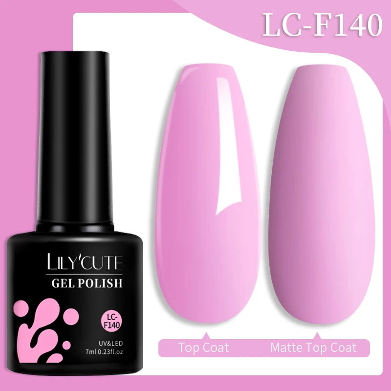 LILYCUTE 7ML 184 Colors Nail Gel Polish Shining Red Glitter Semi Permanent Nail Art Varnish Long Lasting UV LED Gel Manicure
