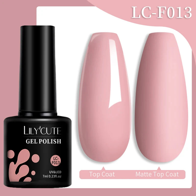 LILYCUTE 7ML 184 Colors Nail Gel Polish Shining Red Glitter Semi Permanent Nail Art Varnish Long Lasting UV LED Gel Manicure