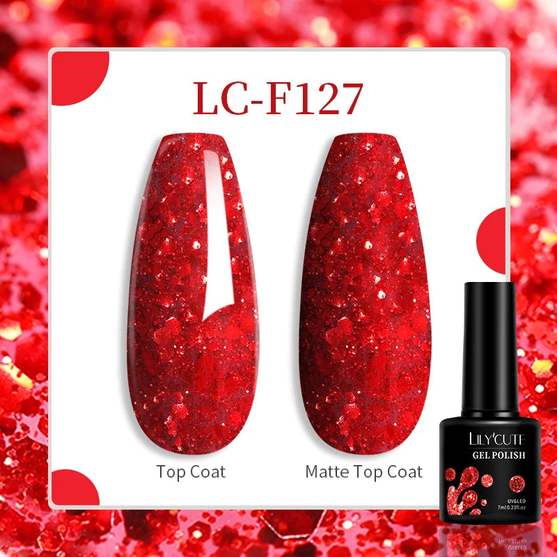 LILYCUTE 7ml Coffee Brown Dark Red Winter Nail Gel Polish Autumn Winter Color Semi Permanent Soak Off UV LED Varnish