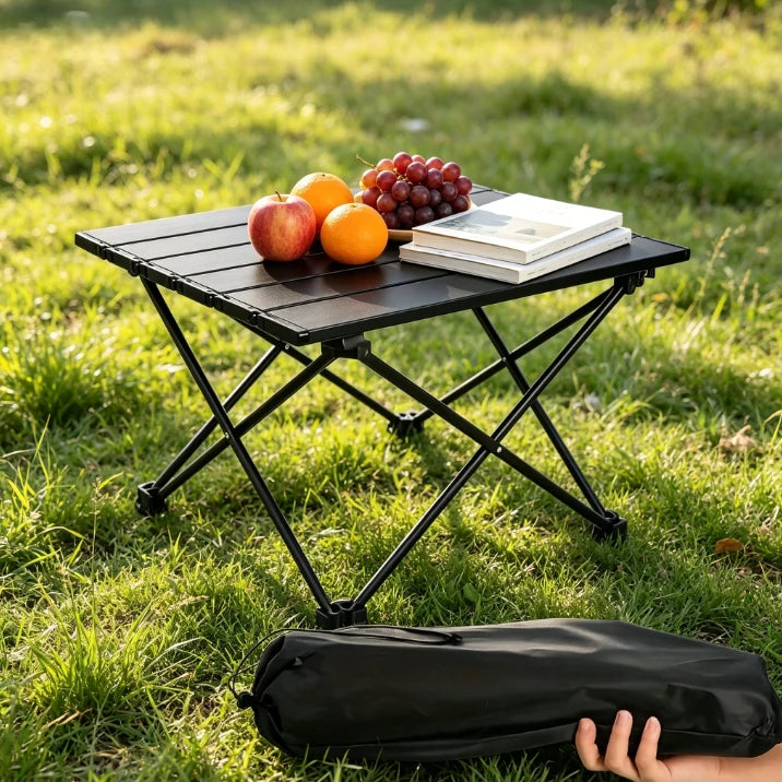Folding Table Compact Collapsible Camping End Table Mini Beach Picnic Desk Portable Equipment Simple Small Table Outdoor Table