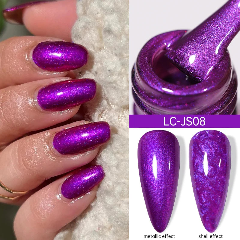 LILYCUTE Glitter Gel Nail Polish Sequins Semi Permanent UV Gel Colorful Gel Polish Soak Off UV LED Nail Gel Varnish For Manicure