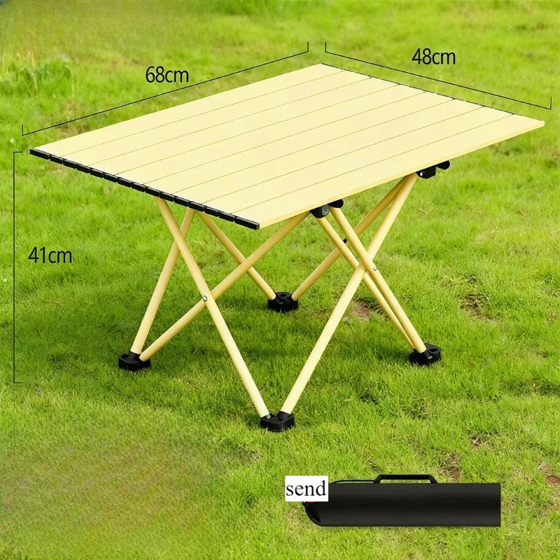 Ultra-Lightweight Aluminum Folding Camping Table - Heavy Duty Portable Outdoor Picnic & BBQ Table, Compact for Travel