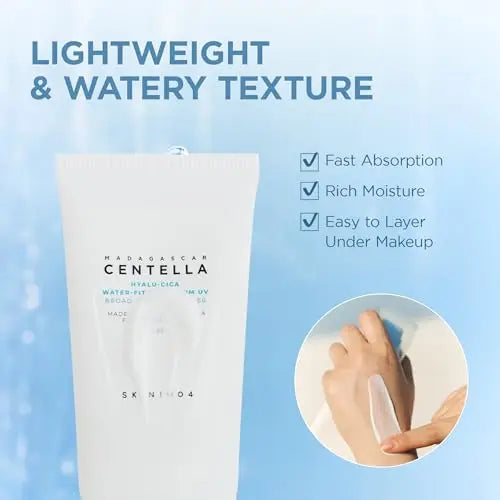 SKIN1004 Centella Hyalu-Cica Skincare Set – Face Moisture Cream 75ml + Sunscreen SPF50+ PA++++ 50ml, Deep Hydration & Sun Care