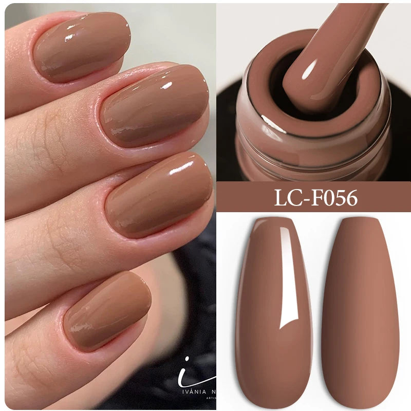 LILYCUTE 7ml Coffee Brown Dark Red Winter Nail Gel Polish Autumn Winter Color Semi Permanent Soak Off UV LED Varnish