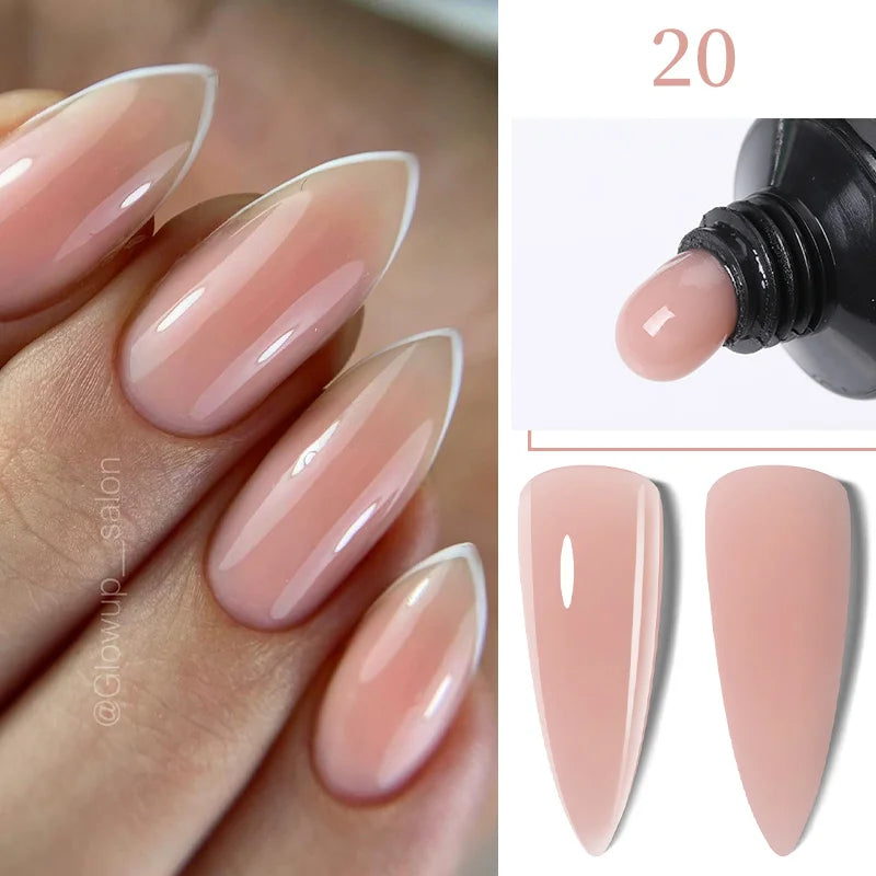 LILYCUTE Extension Nail Gel Polish Glitter Vernis Semis Permanent UV Gel For Manicure Nail Art Prolong Construction Gel