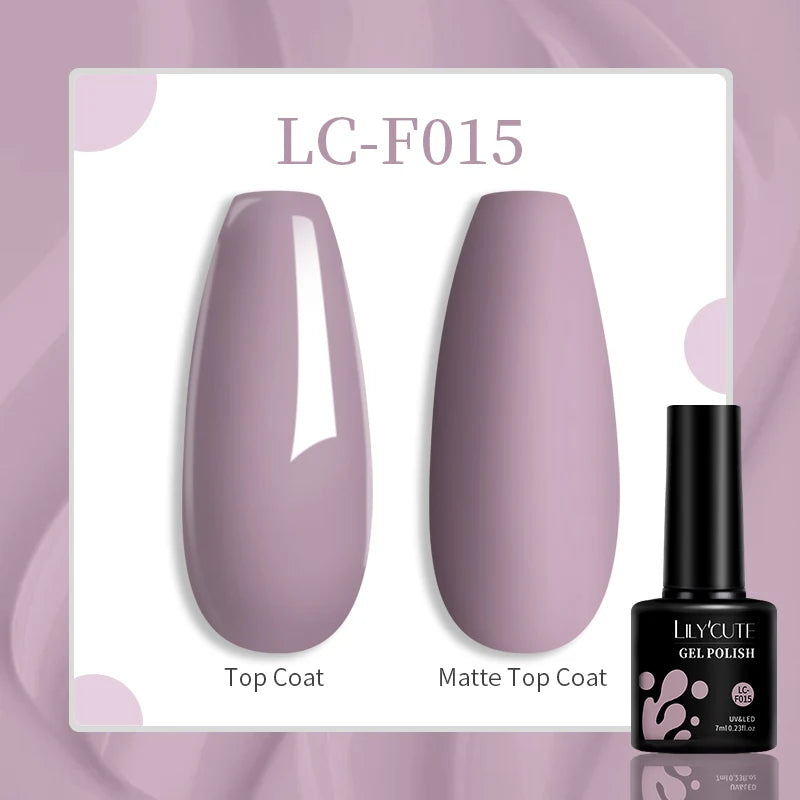 LILYCUTE Glitter Gel Nail Polish Sequins Semi Permanent UV Gel Colorful Gel Polish Soak Off UV LED Nail Gel Varnish For Manicure