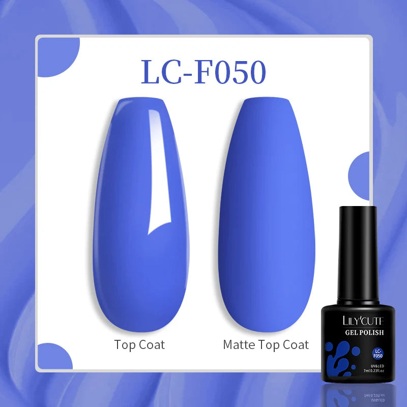 LILYCUTE 7ML Gel Nail Polish High Saturation Color For Manicure Vernis Semi Permanent Nail Art Base Top Coat UV Nail Polish