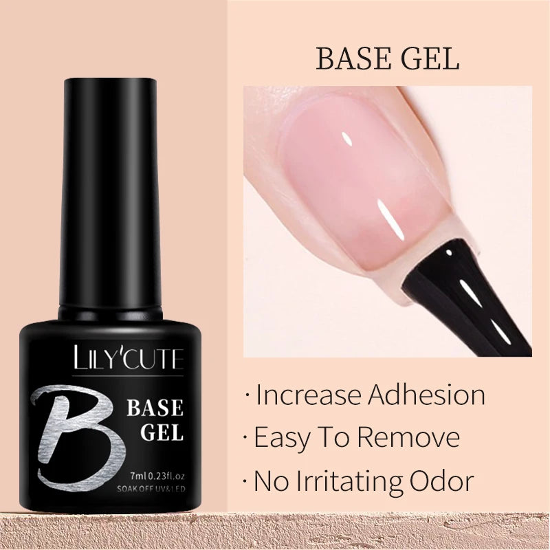LILYCUTE 7ML Gel Nail Polish High Saturation Color For Manicure Vernis Semi Permanent Nail Art Base Top Coat UV Nail Polish