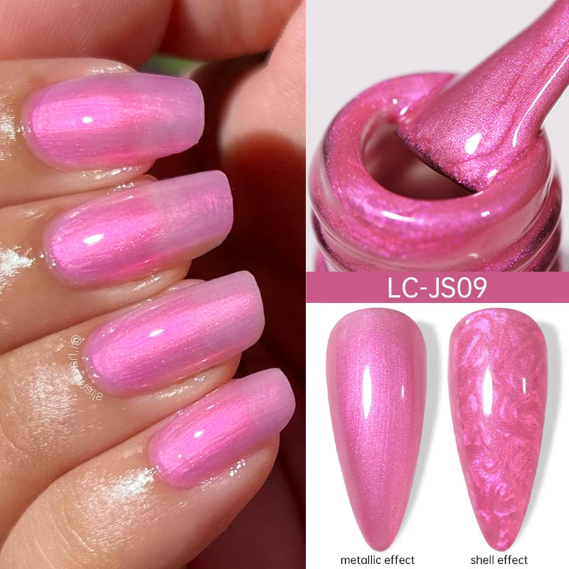 LILYCUTE Glitter Gel Nail Polish Sequins Semi Permanent UV Gel Colorful Gel Polish Soak Off UV LED Nail Gel Varnish For Manicure