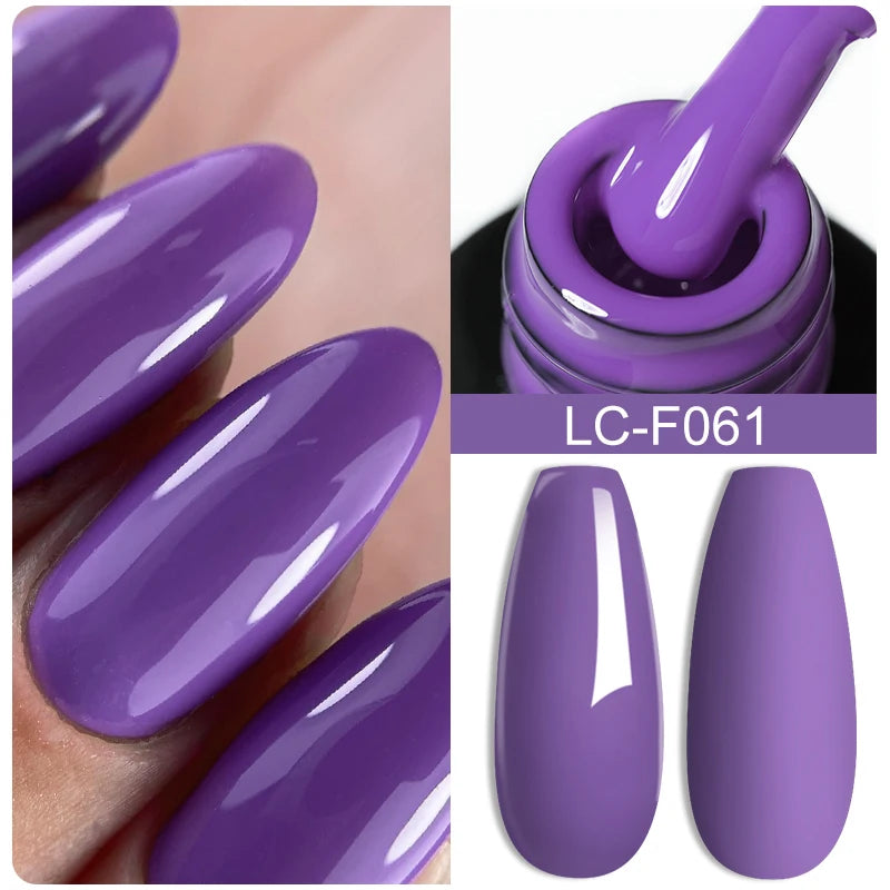 LILYCUTE Glitter Gel Nail Polish Sequins Semi Permanent UV Gel Colorful Gel Polish Soak Off UV LED Nail Gel Varnish For Manicure