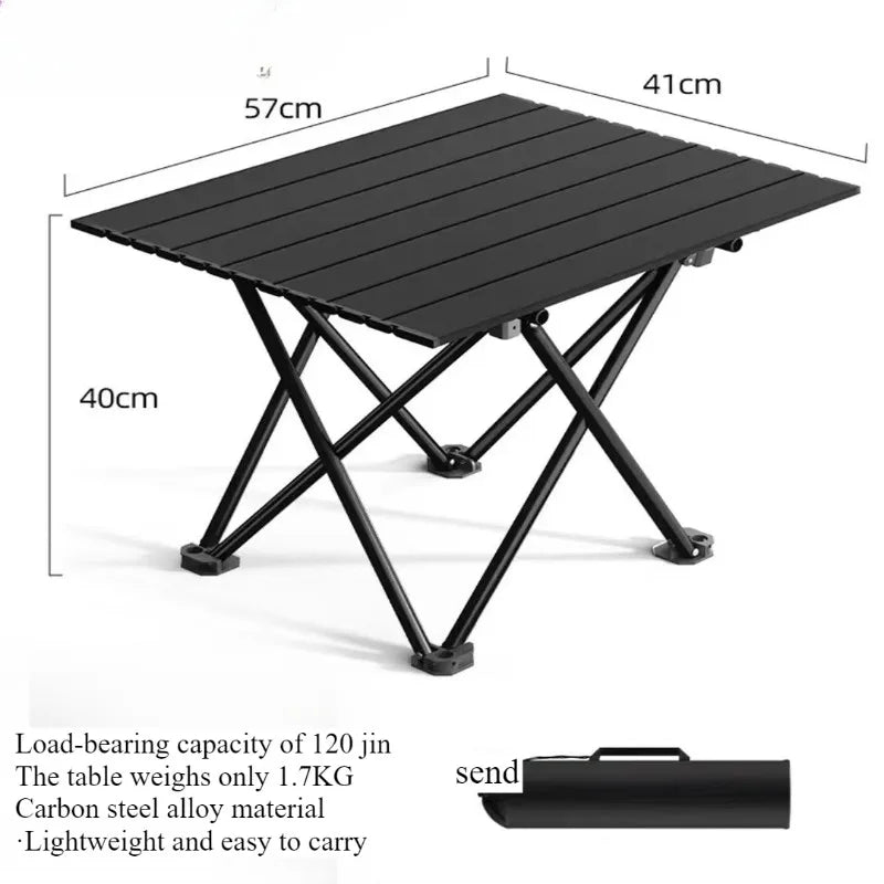 Ultra-Lightweight Aluminum Folding Camping Table - Heavy Duty Portable Outdoor Picnic & BBQ Table, Compact for Travel