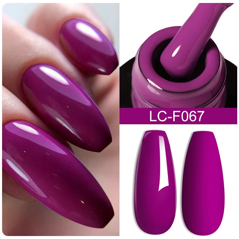 LILYCUTE Glitter Gel Nail Polish Sequins Semi Permanent UV Gel Colorful Gel Polish Soak Off UV LED Nail Gel Varnish For Manicure