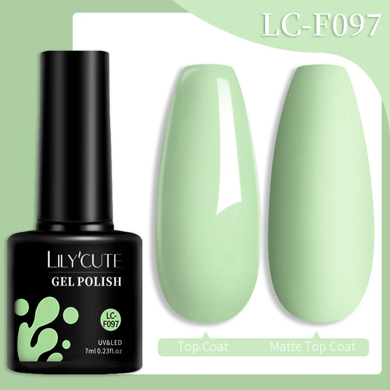 LILYCUTE 129 Colors 7ML Nail Gel Polish Nail Supplies Vernis Semi Permanent Nail Art Manicure Soak Off LED UV Gel Nail Varnishes
