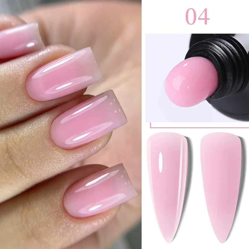 LILYCUTE Extension Nail Gel Polish Glitter Vernis Semis Permanent UV Gel For Manicure Nail Art Prolong Construction Gel