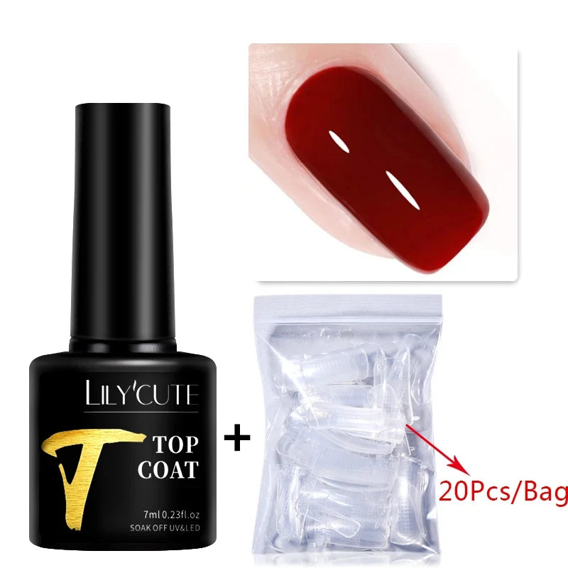 LILYCUTE Extension Nail Gel Polish Glitter Vernis Semis Permanent UV Gel For Manicure Nail Art Prolong Construction Gel