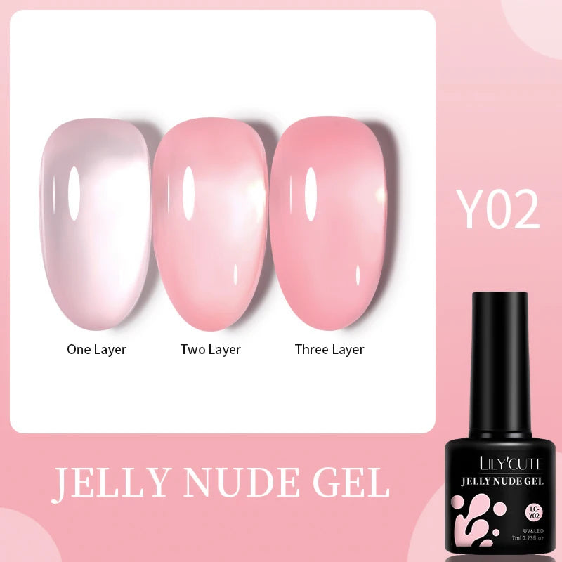 LILYCUTE Glitter Gel Nail Polish Sequins Semi Permanent UV Gel Colorful Gel Polish Soak Off UV LED Nail Gel Varnish For Manicure
