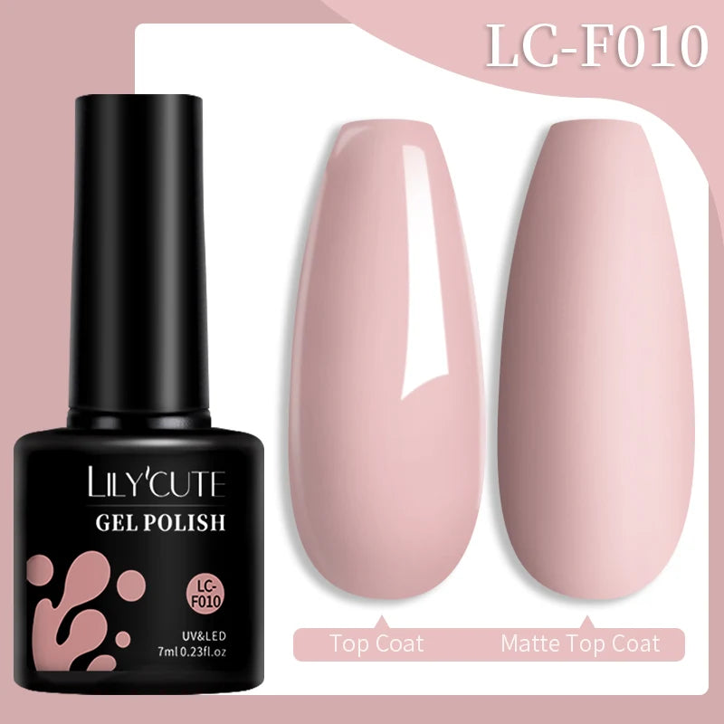 LILYCUTE 7ML 184 Colors Nail Gel Polish Shining Red Glitter Semi Permanent Nail Art Varnish Long Lasting UV LED Gel Manicure