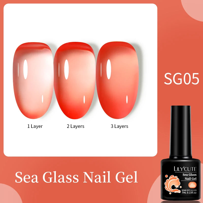 LILYCUTE Glitter Gel Nail Polish Sequins Semi Permanent UV Gel Colorful Gel Polish Soak Off UV LED Nail Gel Varnish For Manicure