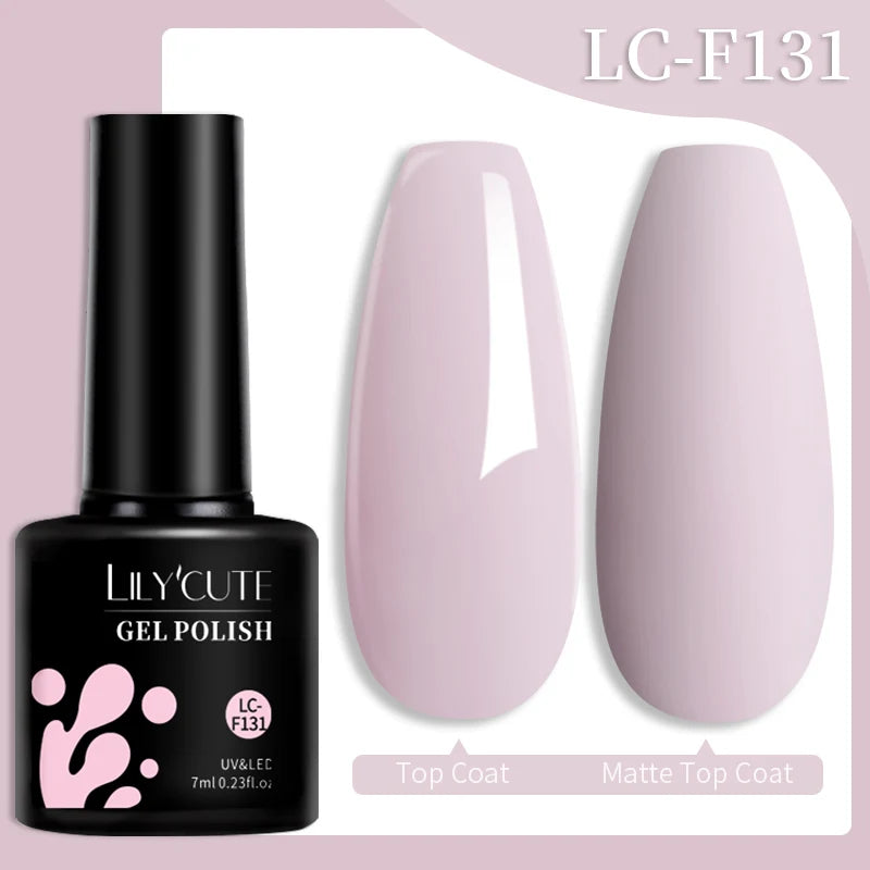 LILYCUTE 7ML 184 Colors Nail Gel Polish Shining Red Glitter Semi Permanent Nail Art Varnish Long Lasting UV LED Gel Manicure
