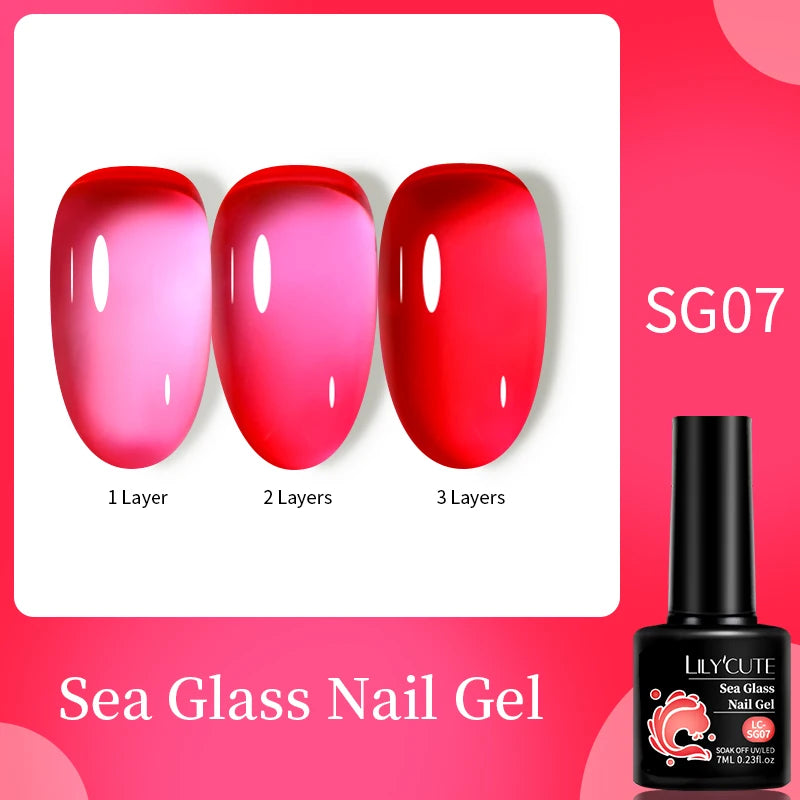 LILYCUTE Glitter Gel Nail Polish Sequins Semi Permanent UV Gel Colorful Gel Polish Soak Off UV LED Nail Gel Varnish For Manicure