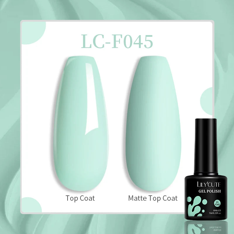 LILYCUTE 7ML Colorful Gel Nail Polish 129 Colors Long Lasting For Manicure Semi Permanent Base Top Coat Nail Art UV Gel Varnish