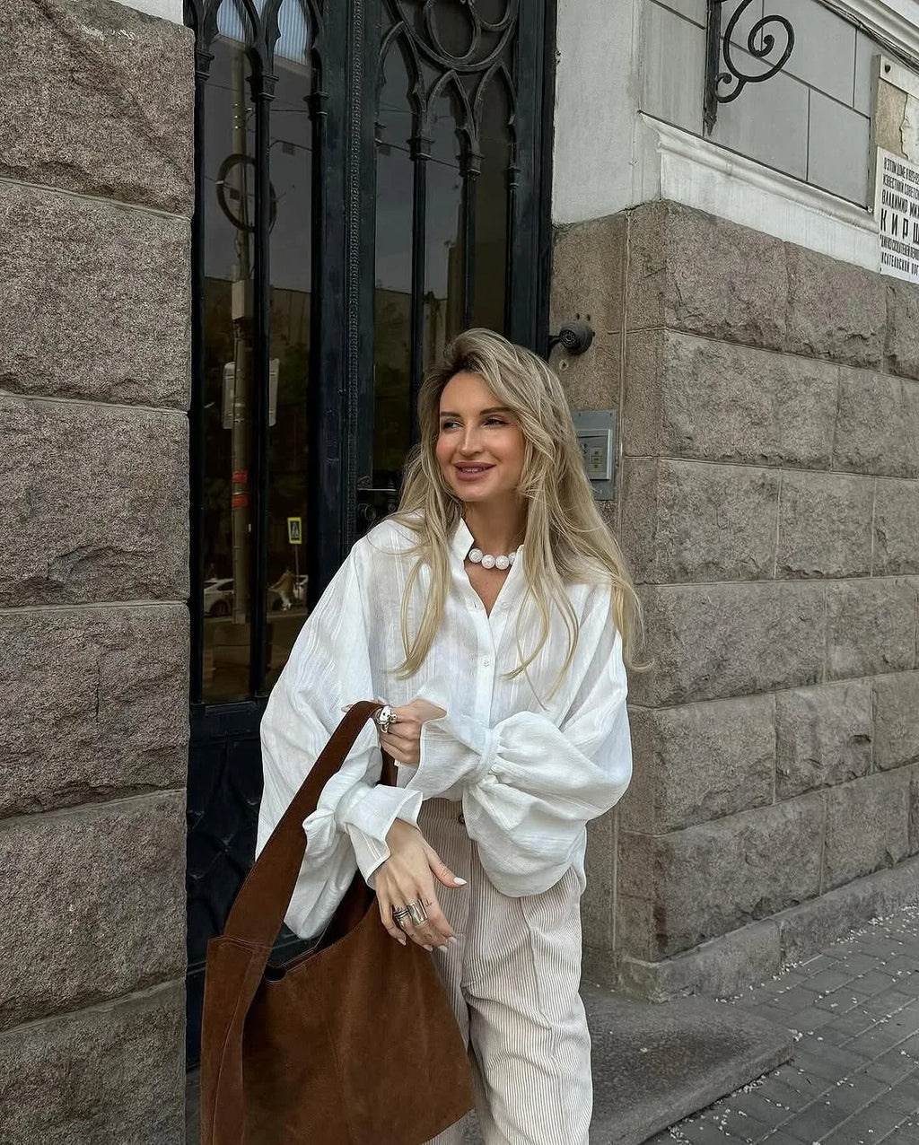 2026 Spring New Oversize White Shirt Women Long Sleeve Button up Minimalist 100% Cotton Shirt Female Chic Loose Tunic Blouses