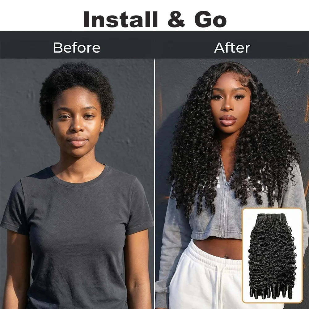 Ali Queen Hair Single Bundle 28 30 Inches Burmese Curly Human Hair Bundle 1 Pc Spiral Curly Ends Virgin Hair Weave Ringlet Curly