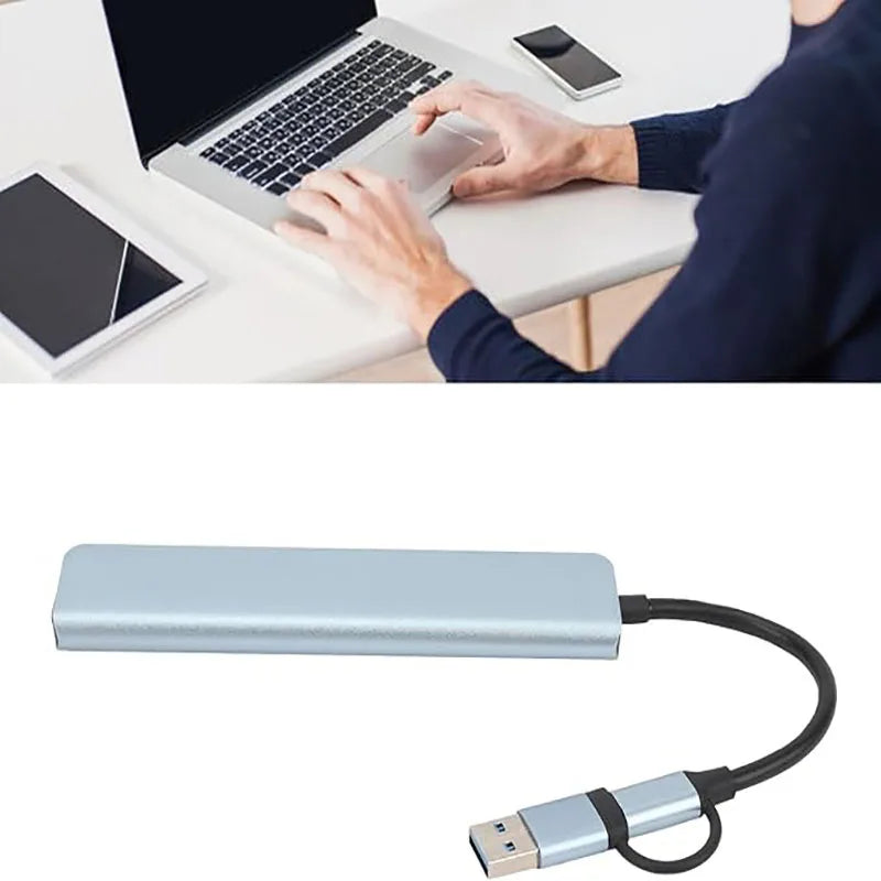8in1 USB C Hub 4 USB Ports 1 USB-C Jack TF/SD Card Reader 3.5mm Audio Output for MacBook pro iPad pro iPhone 15 Laptop
