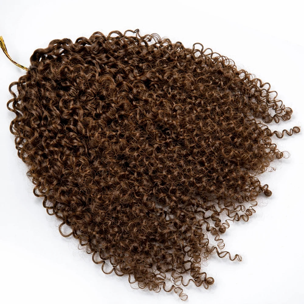 Pre-Looped Miracle Knots Brown Feather Crochet 100% Human Hair Extension Pre Separated Knotless Crochet Hair Bundles For Reusable Boho Braids