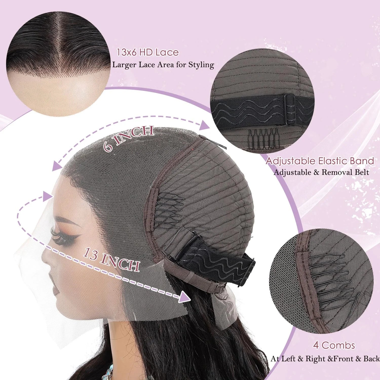 42 Inch Straight 250 Density 13x6 HD Lace Human Hair Wigs For Woman 5x5 HD Lace Closure Wig Sale Pre Plucked With Baby Hair