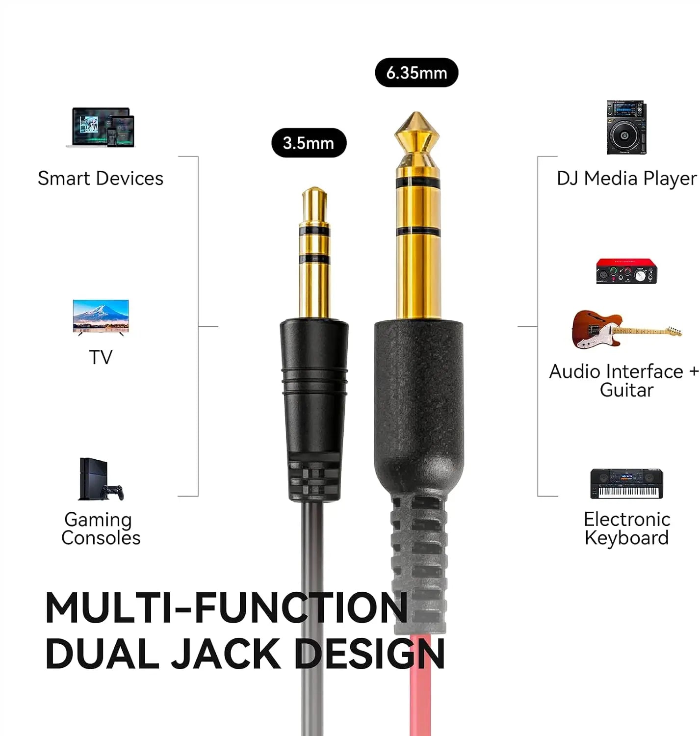 Wired Over Ear Headphones Hi-Res Studio Monitor & Mixing DJ Stereo Headsets with 50mm Drivers for AMP Computer Recording Podcast Keyboard Guitar Laptop - Black
