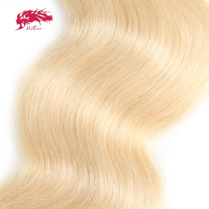 Ali Queen Hair 10A Grade Body Wave Human Hair Bundles 1pcs #613 Blone Hair Weave 100% Unprocessed Virgin Human Hair Bundle