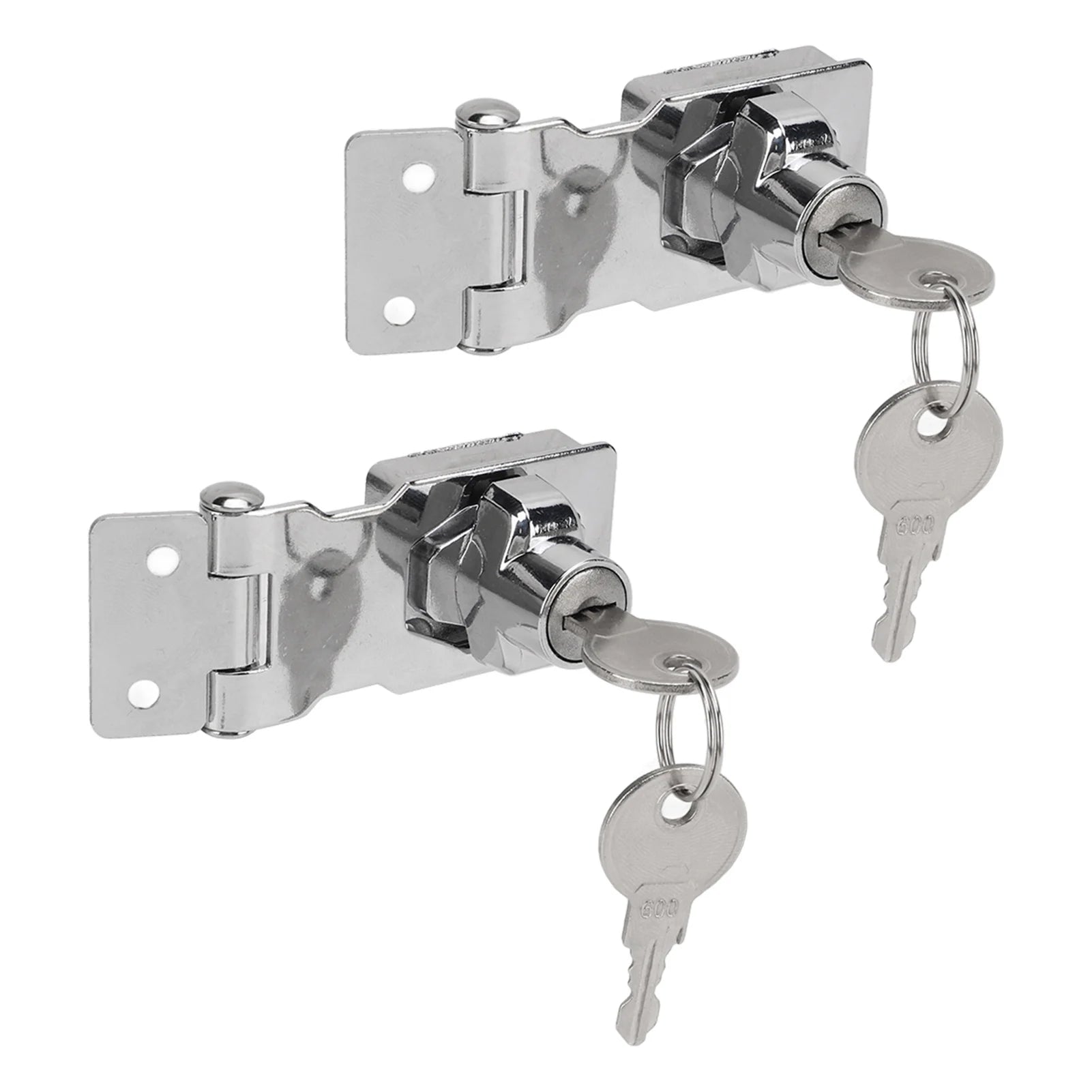 2 Packs 2.5 Inch Zinc Alloy Hasp Lock With Twist Knob Keyed Design Anti Theft Safety Hardware For Drawers Mailbox Cabinet Doors